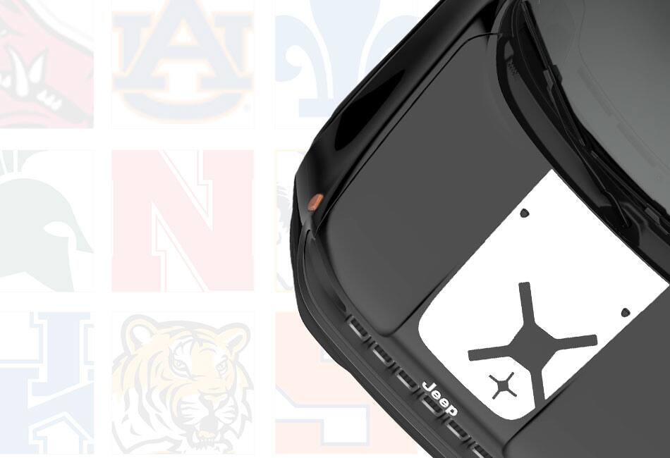 2015 Jeep Renegade Black Snowboarding Decal
