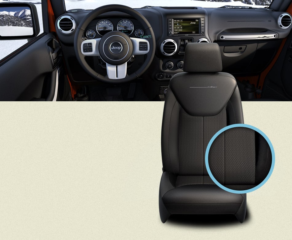 2015 Jeep Wrangler X Interior Seats are Leather Trimmed