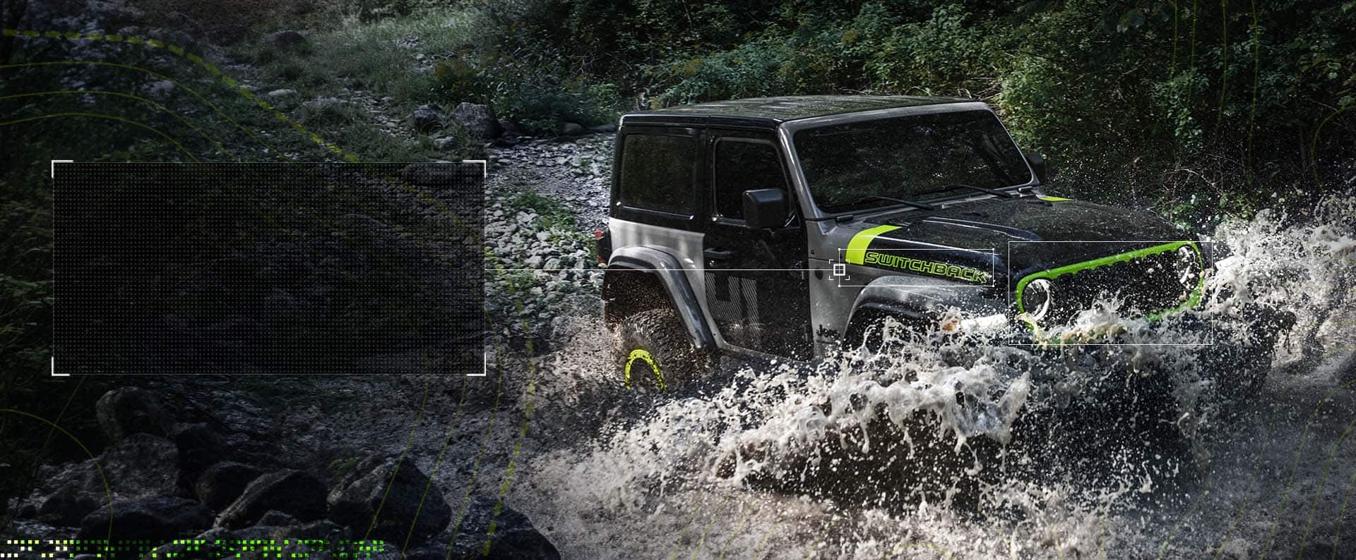 2027 Jeep Wrangler Switchback displaying Gecko green accent styling