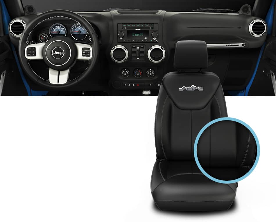 Interior Front and Seat of the 2014 Jeep Wrangler Polar