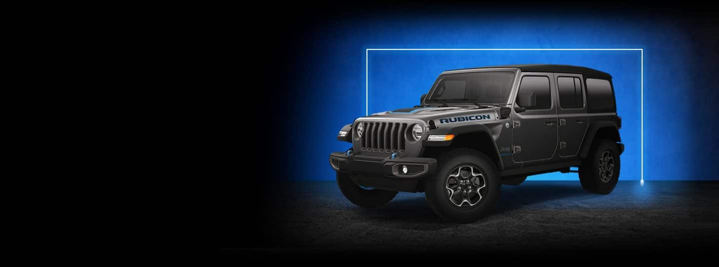 A 2023 Jeep Wrangler Rubicon 4xe.