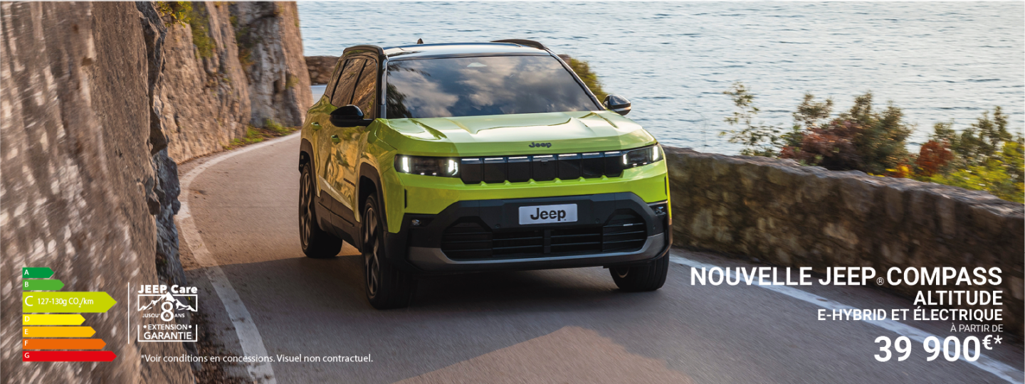 Offre août 2026 Jeep Réunion : Nouvelle Jeep Compass à partir de 39 900€
