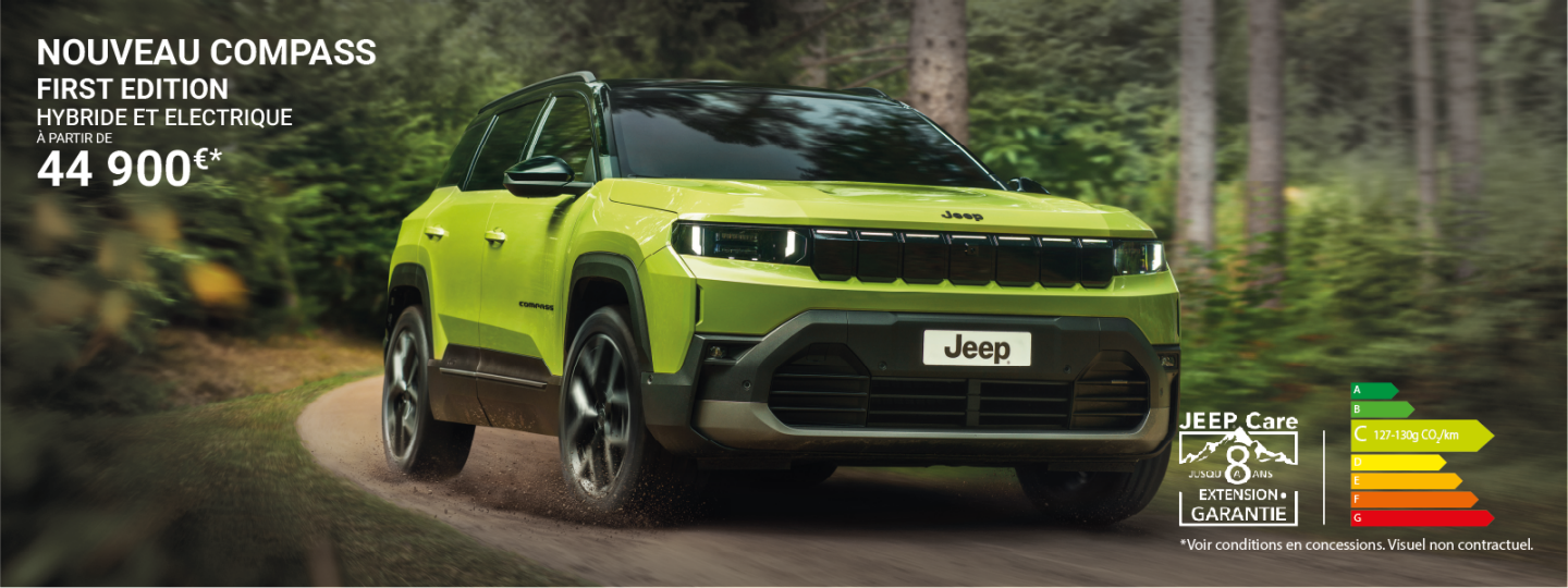 Offre Juillet 2026 Jeep Réunion : Nouvelle Jeep Compass, offre de lancement La Réunion