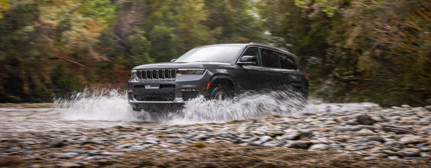 Three 2023 Jeep Grand Cherokee models, 