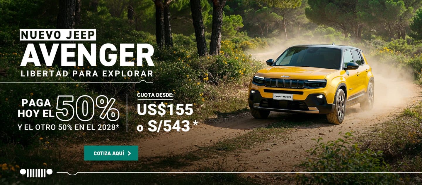 Jeep Avenger amarillo promoción