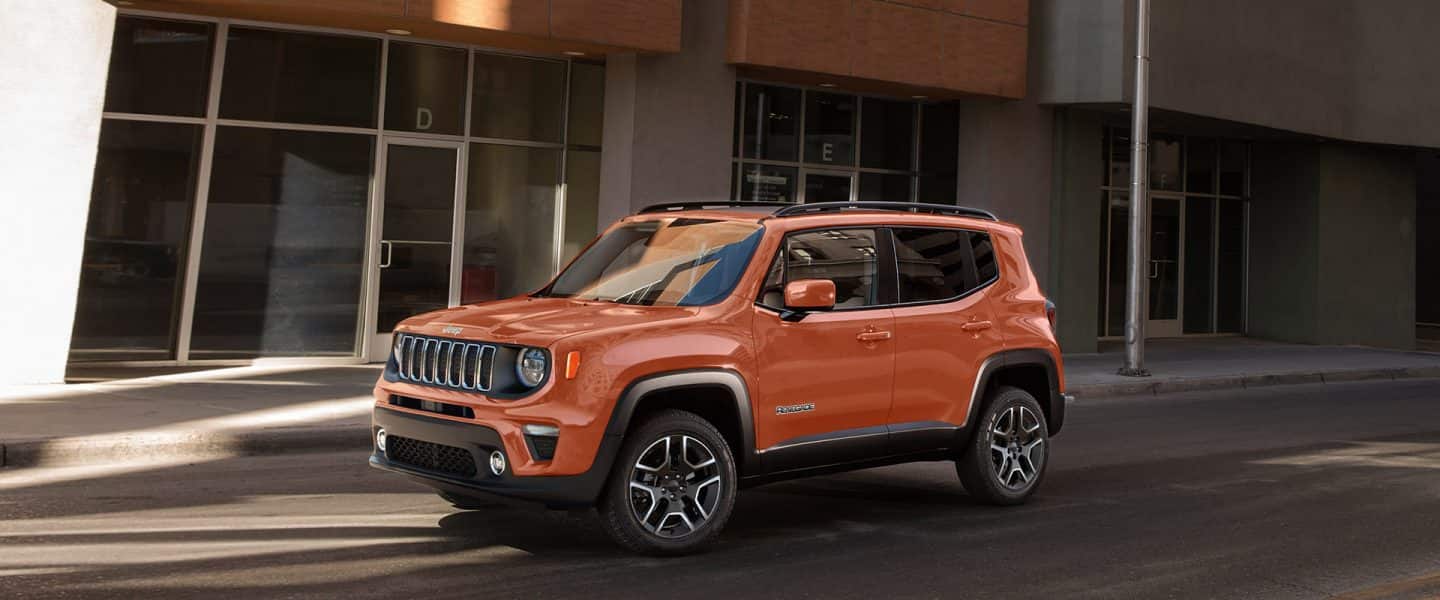 The 2020 Jeep Renegade Parked On A City Street In A