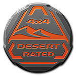 The 4x4 Desert Rated logo.