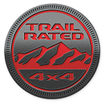 El emblema Trail Rated 4x4.