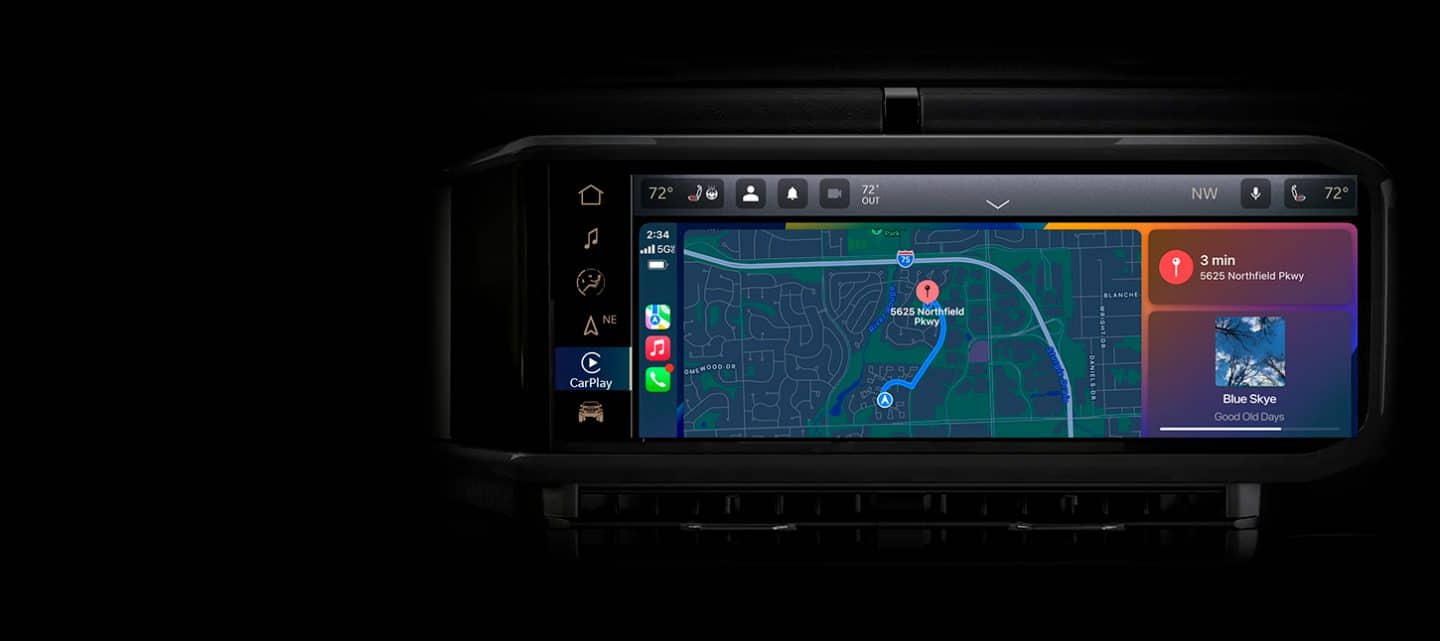 Navigation display in a vehicle.