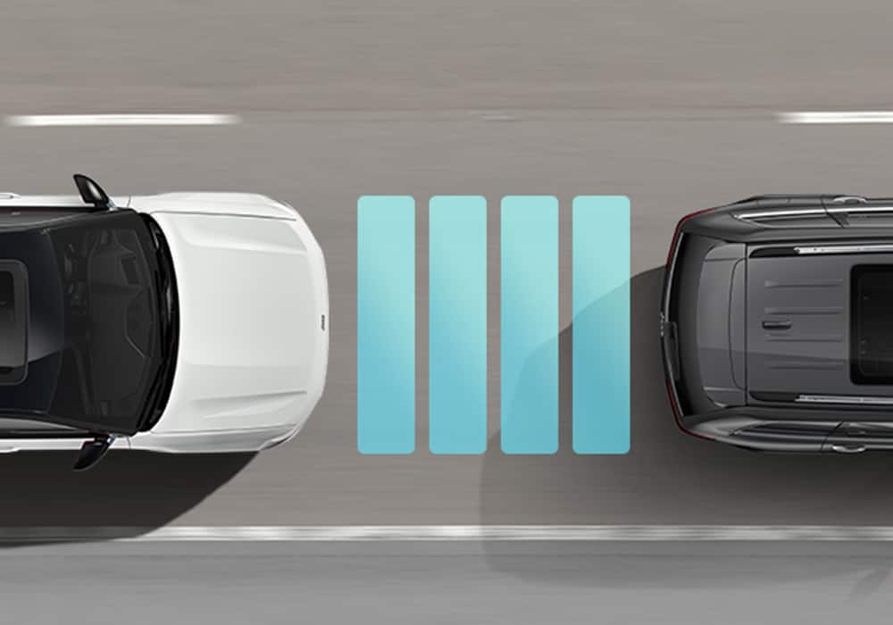 Driver using adaptive cruise control on highway