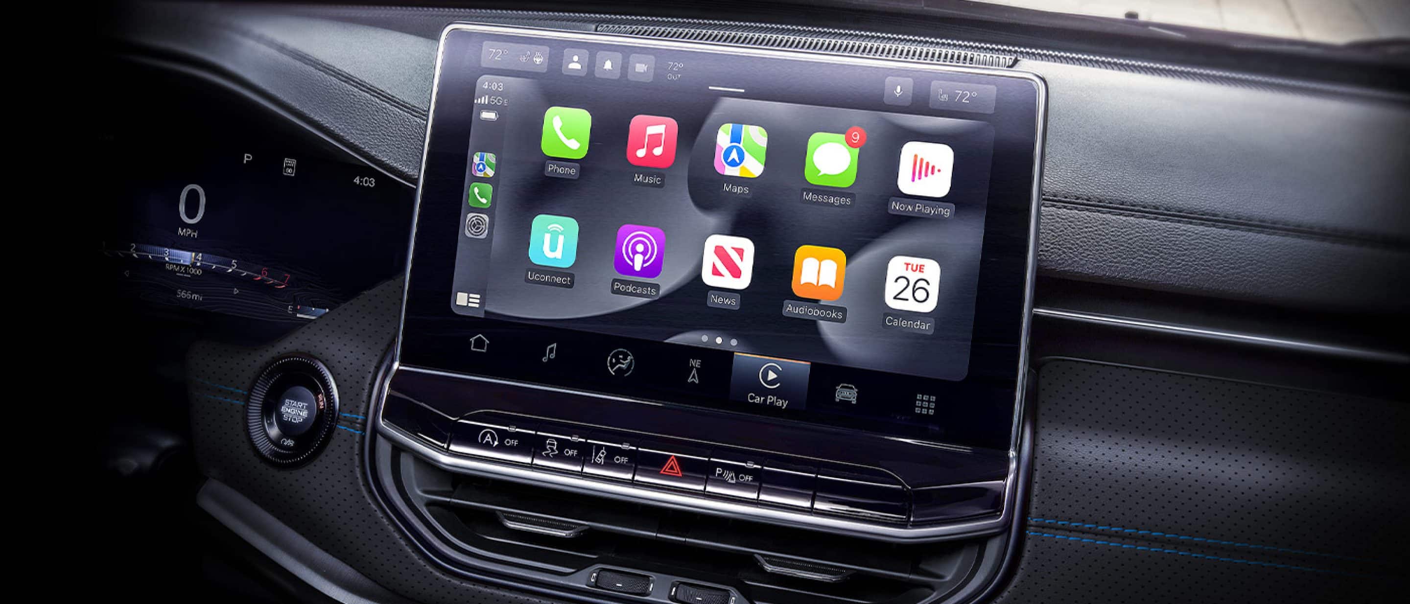 Jeep Compass interior infotainment display