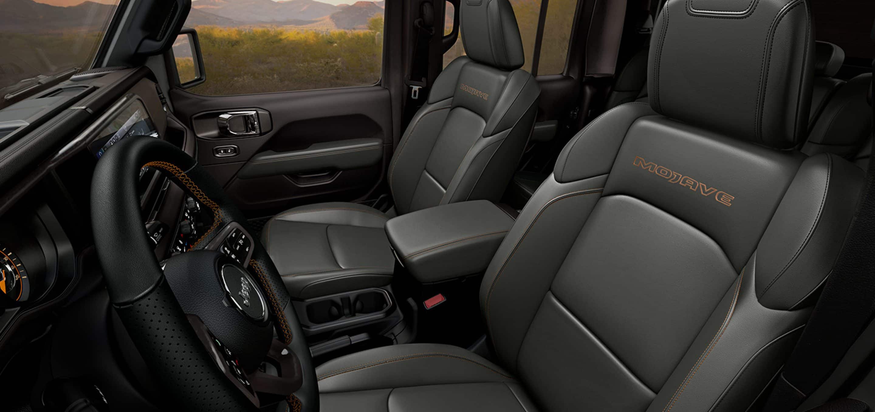 2026 jeep gladiator mojave interior front seating