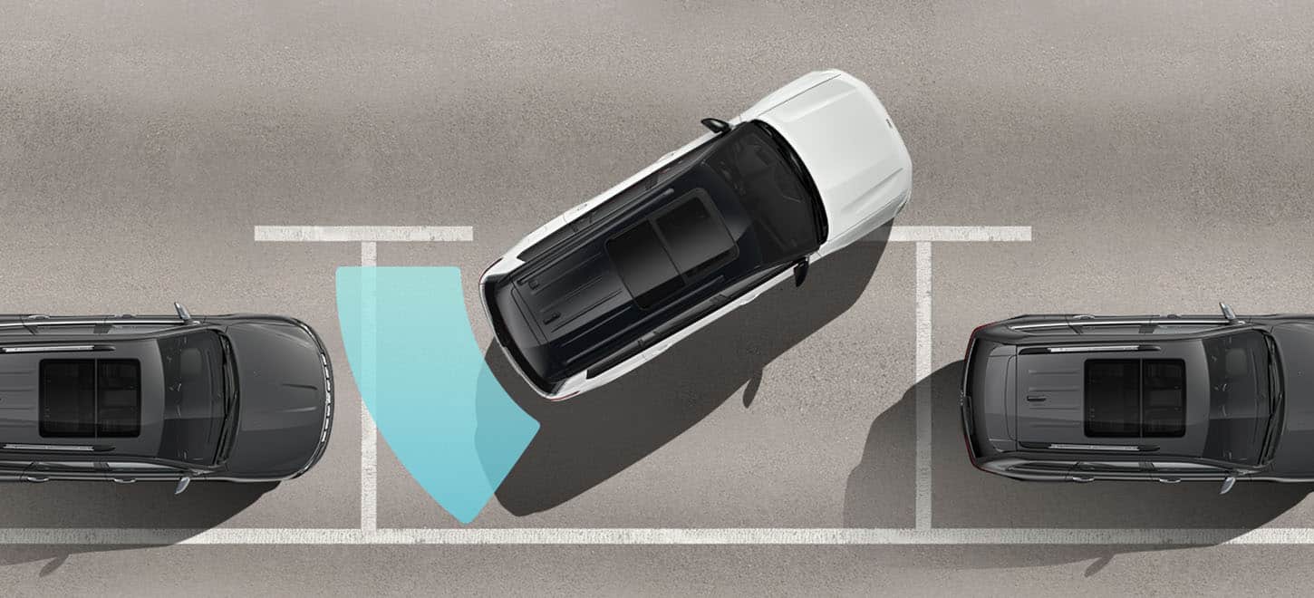 2026 Grand Cherokee — blind spot monitoring display