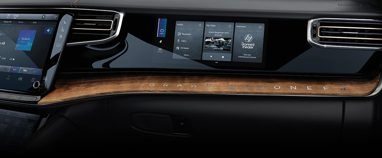 2026 Jeep Grand Wagoneer front passenger 10.25-inch interactive touchscreen display