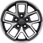 Display 17-Inch Machined Black Painted Wheels<br>Standard on Rubicon