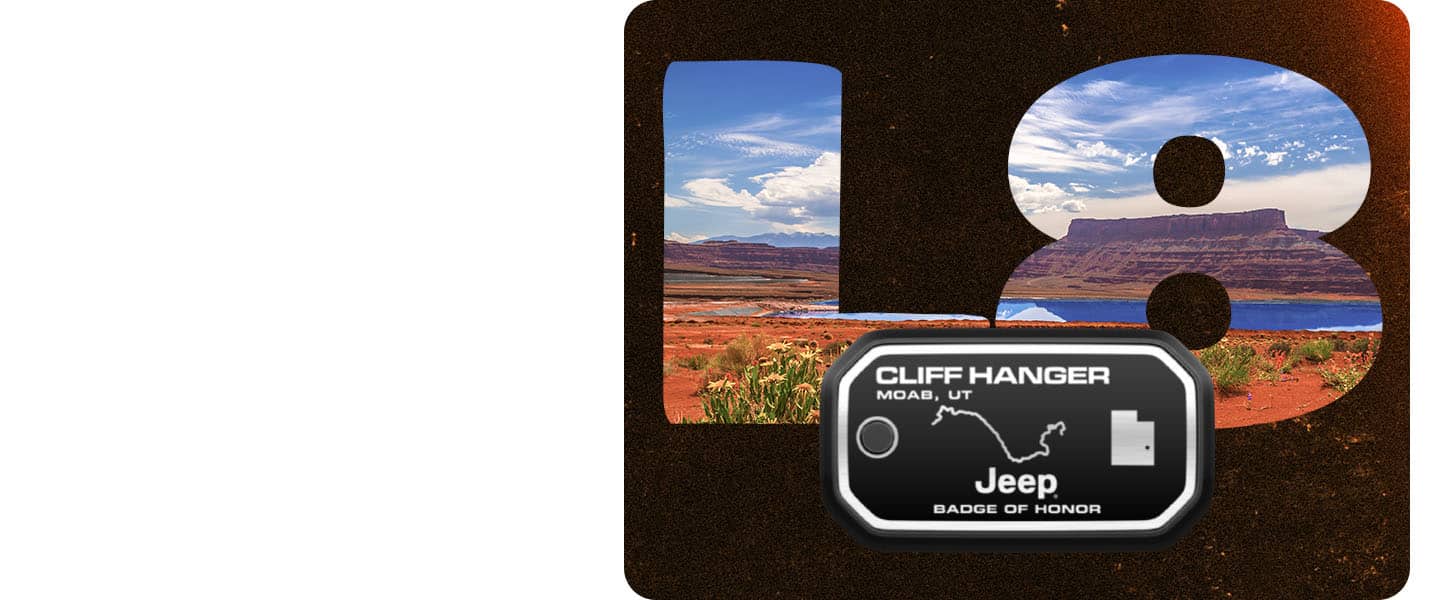 L 8. Cliff Hanger. Moab, Utah. Jeep Badge of Honor.