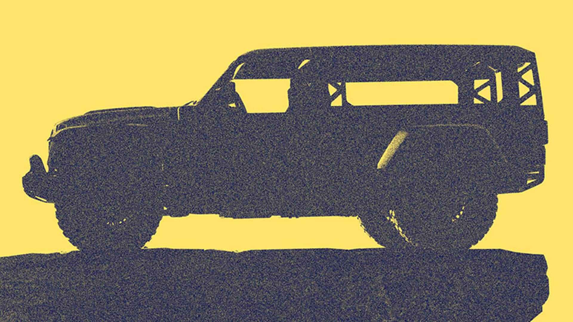 A silhouette of a Jeep Concept vehicle on a yellow background.